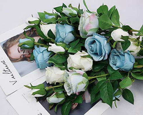 Omygarden 20 Heads Multicolor Artificial Roses Bouquets
